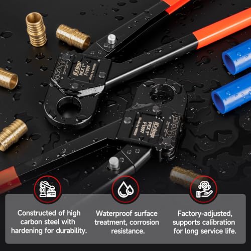 iCrimp Angle Head F1807 PEX Pipe Crimping Tool for 1-inch Copper Rings 1" Crimper