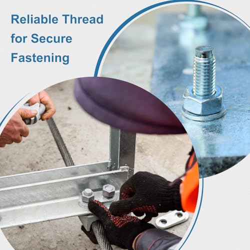 PATIKIL 5 Pcs Fully Threaded Rod, M5 x 400mm 304 Stainless Steel Right Hand Long Thread Bar Studs with Nuts for Pipes Clamps Hangers U-Bolts