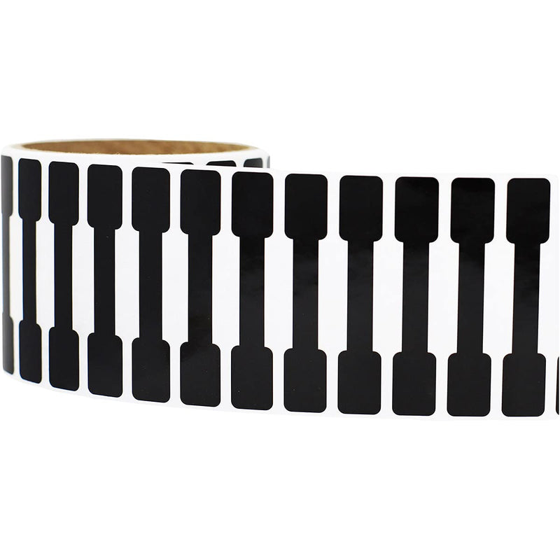 Black Blank Tamper Evident Labels 0.5 x 2.75 Inch 500 Total Clear Stickers - Tamper Proof Stickers, Ideal for Food Delivery, Food Packaging, Envelope Seals, Product Protection