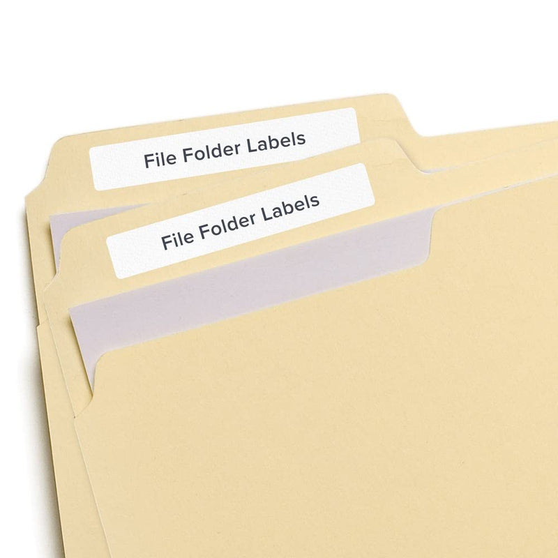 Dymo Compatible LV-30276 File Labels w/Red Stripe - 2-up