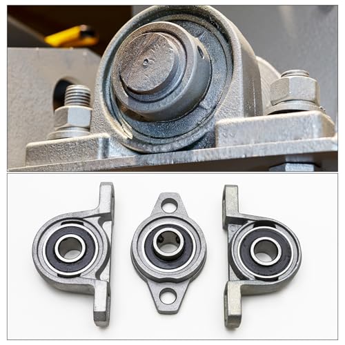 sourcing map 4pcs KFL005 Pillow Block Bearings 25mm Bore Bearing Units Zinc Alloy Flange Mounted Bearing Housing, P6(ABEC3)