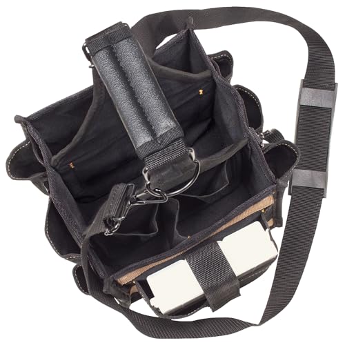 Custom Leathercraft 1526 25 Pocket Electrical and Maintenance Tool Carrier 8-inch Toolbox