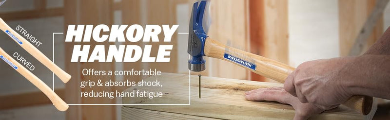 VAUGHAN CF2-HCP California Framer Hammer, 19 oz Smooth Head, Nail Starter, Assembled in USA, VN11610 Curved