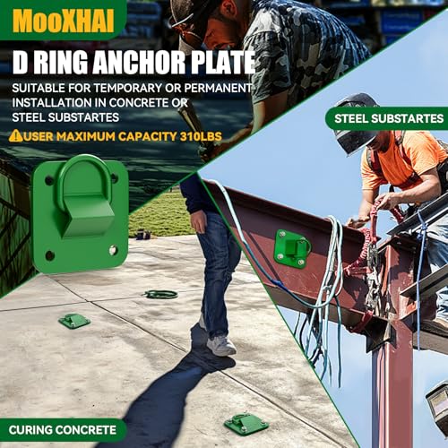 D Ring Anchor Plate, Reusable Concrete Anchor Plate, 1 Pack