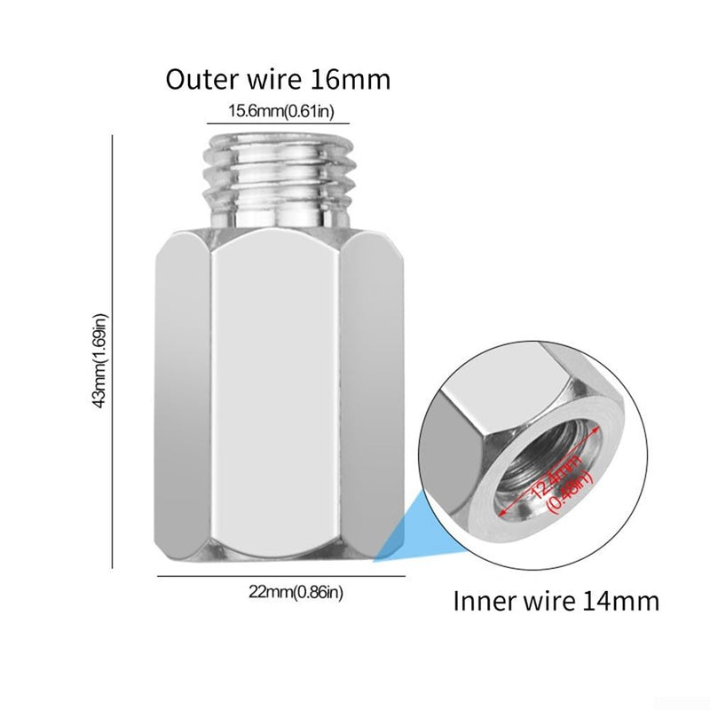 Angle Grinder Interface Connector Adapter Polisher Converter M14 to M16/M16 to M14 (16 to 14) 16 to 14