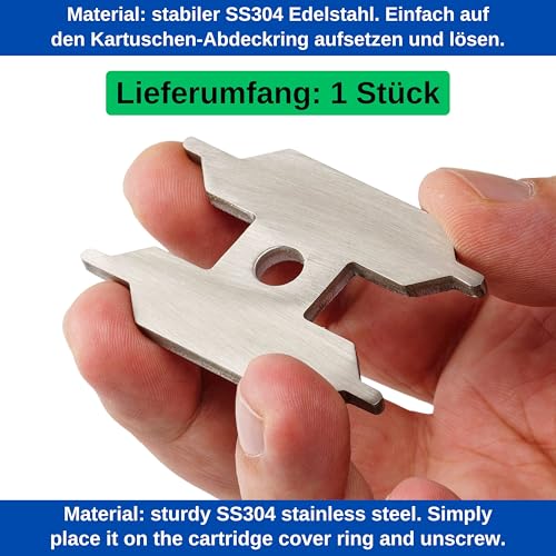 Universal Cartridge Cover Wrench 1 Piece Steel Compatible with Blanco 138219 Cartridge Key Cartridge Cover Ring Key Cartridge Key for Sink Tap