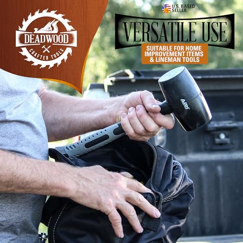 Deadwood Crafted Tools Tool Bag - 150 Pound Capacity Canvas Bucket Lineman Bag - Bucket Truck Accessories Aerial Grunt Bag Utility Sack for Welders, Ironworkers, and Lineman