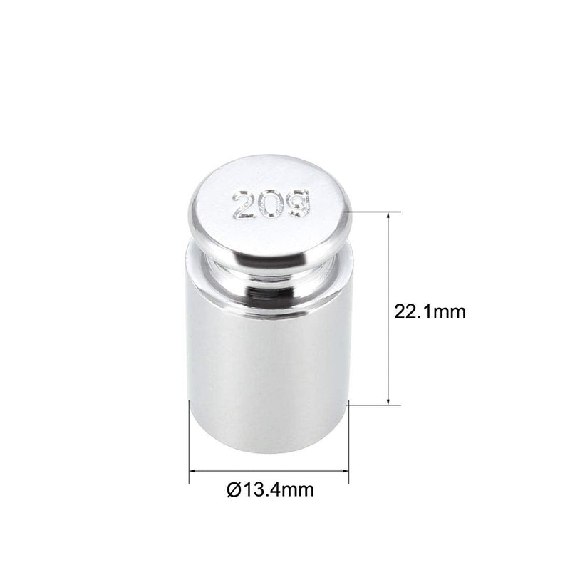 sourcing map gram calibration weight set for digital scales 20g 50g 100g M1 precision chrome steel
