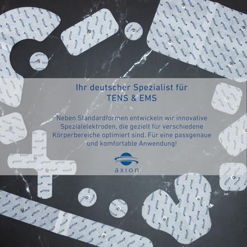 Sanitas Beurer Compatible Clectrodes 10x5 cm, 4 Pieces | Compatible with Sanitas TENS device and EMS muscle stimulator (eg SEM43, SEM44) & Beurer (eg EM49, EM56). Reusable