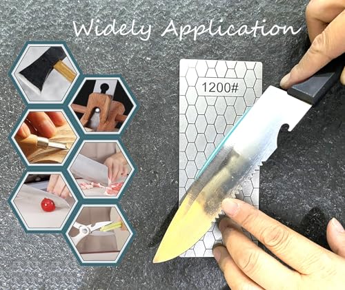 Pack of 6 Diamond Sanding Plates, 120# 200# 600# 1200# 2000# 3000# Diamond Grinding from Extra Coarse to Extra Fine Grit for Various Tools 120+200+600+1200+2000+3000