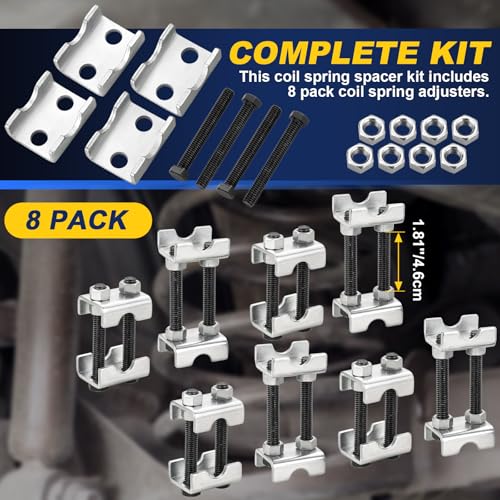 DASBET Adjustable 2-Way Coil Spring Spacers 8 Pack