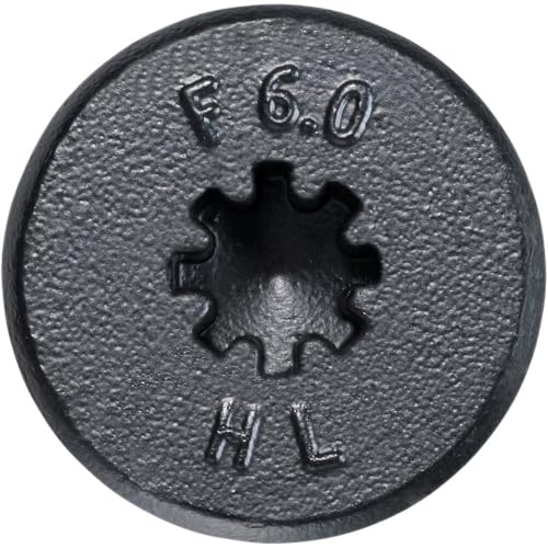 FastenMaster FMHLGM006-50 HeadLOK Heavy-Duty Flathead Fastener, 6 Inches, 50-Count, Black 6"