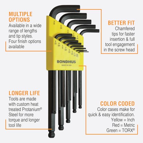 Bondhus 20199 Balldriver L-Wrench DoublePK, 10999 1.5-10mm & 10937 0.050-3/8" One Size