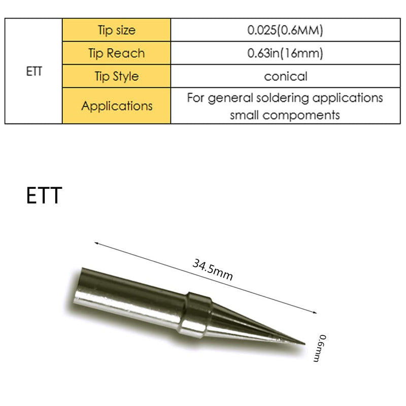 Welding solder tips for Weler LT replacement solder tips (ET) ET
