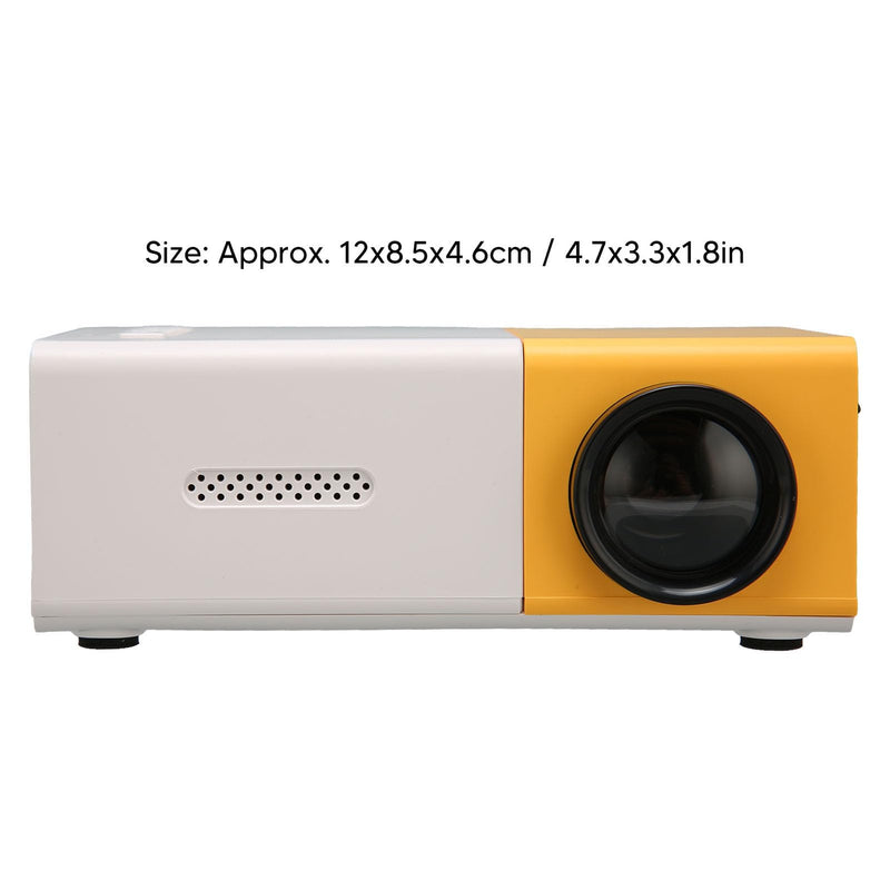 Portable HD 1080P Mini Projector for Movies and Gaming, Compact and Lightweight, USB and Connectivity, Ideal for Travel, Camping, and Home Entertainment US Plug