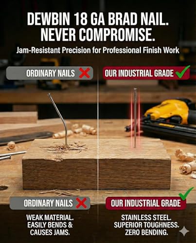 18 Gauge Stainless Steel Brad Nails, 3000 Counts 1-1/4-Inch 18GA Brad Nails, Nail Gun Nails for Pneumatic, Electric Brad Nailer Gun