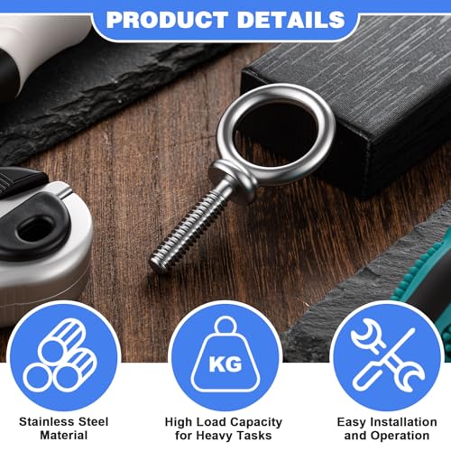 Hicarer 40 Pack Lifting Ring Shoulder Eye Bolt Machinery, 1/4"-20 x 1 UNC 1/4"-20 x 1" Unc