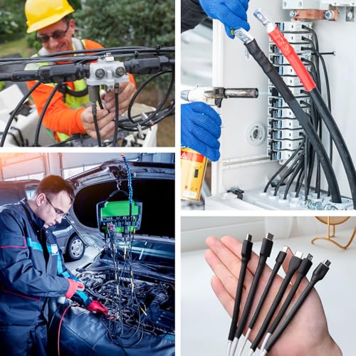 Heat Shrink Tube with Adhesive 4:1 Diameter 8 mm and 4 m Length Waterproof | Heat Shrink Tubing Waterproof Insulation Heat Shrink Tubing for Cable Insulation Marking Cable Bundling Repairs 8mmx4m