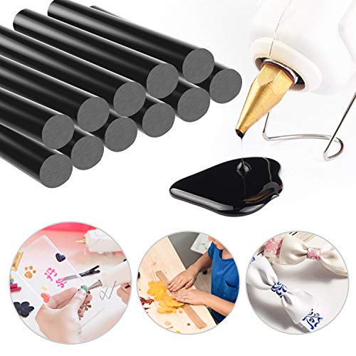 ENPOINT White& Black Hot Glue Sticks, 0.43 x 3.93 in for Arts, DIY, Home General Repair, Holiday Gift Crafts, Bonding, Decoration