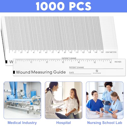 1000 Pcs Wound Measuring Ruler 6" Disposable Paper Tape Measure 1000