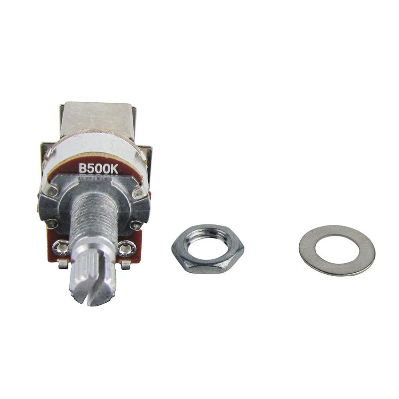 FLEOR B500K Push Pull Potentiometer Linear Taper Pots 18mm Long Split Shaft for Electric Guitar Control Switch Parts, 2 Pack Long Shaft
