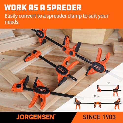 JORGENSEN E-Z Hold 2-Pack 6" 200LBS Light Duty Woodworking Bar Clamps 6"