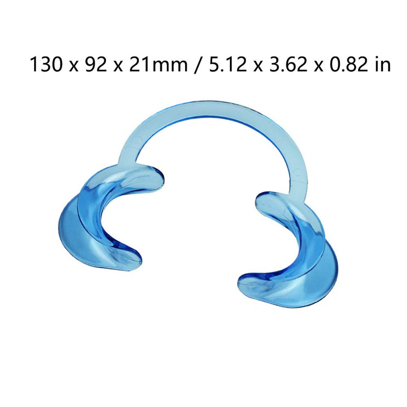 Lezed Cheek Holder Mouth Opener Mouth Angle Holder Intraoral Dental C Shape Blue Mouth Opener Tools for Mouth Opener Challenge Dental C-Shape Mouth Opener for Dental Care and Party Game Pack of 20 (Blue Large)