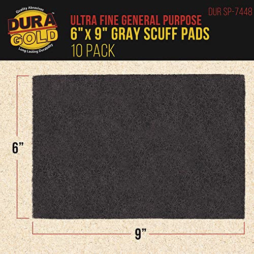 Dura-Gold 6" x 9" Coarse & Ultra Fine Scuff Pads and Gold Tack Cloths