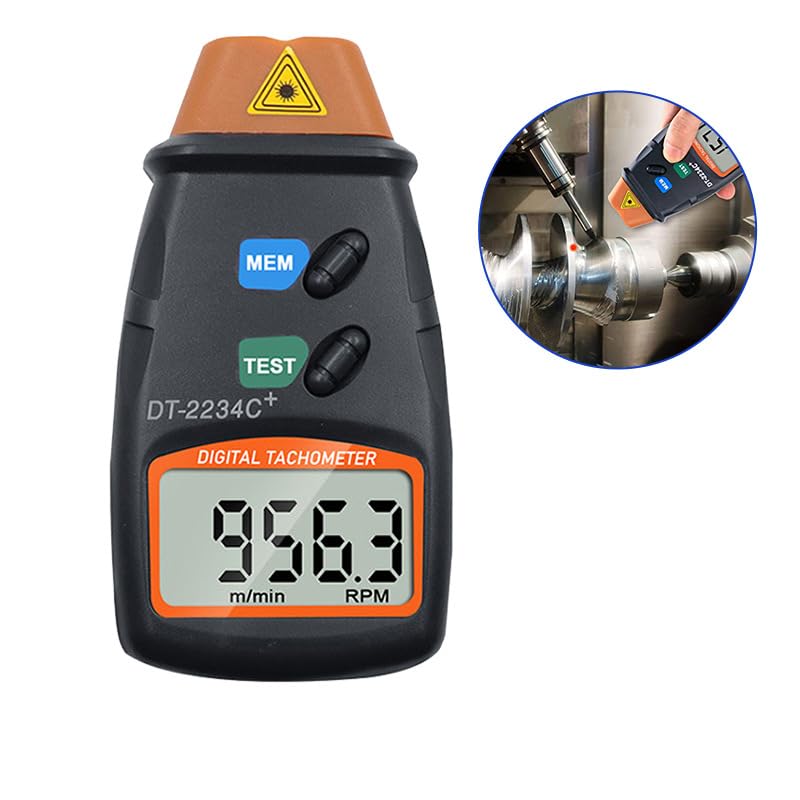 Digital Laser Photo Tachometer Handheld Photo Tachometer Laser Non-Contact RPM Speedometer