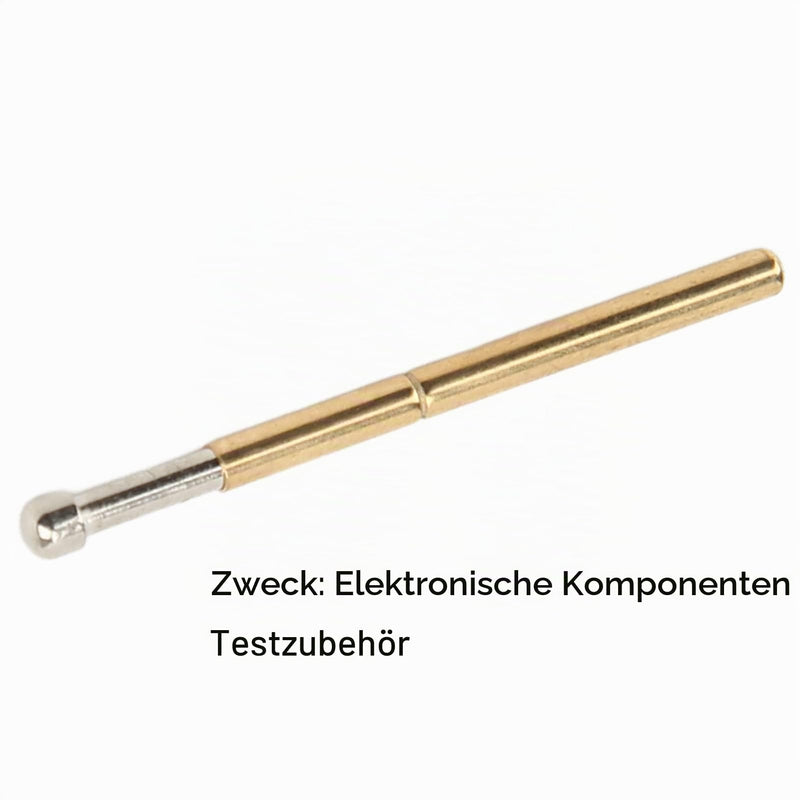 Pack of 100 P125‑D Spring Test Tips Large Round Head Type 2.0 mm Diameter Pogo Pin Test Tools PCB Testing Pin The Spring Test Tip