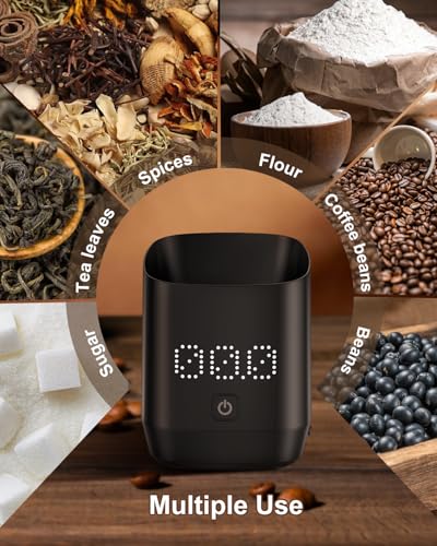 Coffee Scale with Timer, Digital Coffee Scales for Espresso & Pour Over, USB-C Rechargeable Barista Scale with External Display, Minimalist Design (Black)