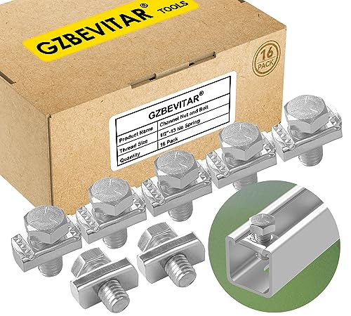 1/2"-13 Strut Channel Nut and Bolt - 16 Pack, 1/2″ Drive 3/4″ (19mm) Strut Channel Impact Socket
