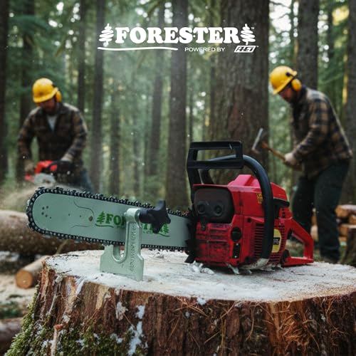 Forester Heavy Duty 7” Stump Vise for Chainsaw Sharpening | Drop-Forged Cast Iron | Portable Chainsaw Chain Filing Vise | Locks Firmly Into Any Stump or Log