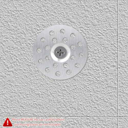 600Pcs 1 Inch Plated Plaster Washers, Metal Foam Board Washers Fasteners for Screws Plaster Repair Rings Profile Washer and Wall Ceiling Drywall Plaster Repair(with Storage Box) Zinc Plaster Washers