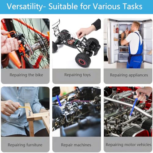 27 PCS Hex Key Set, Color-Coded, Chrome Vanadium Steel, Ideal for DIY Repairs of Bikes, Furniture, Electronics, Machinery, Cars, Motorcycles and Toys 27 PCS Set