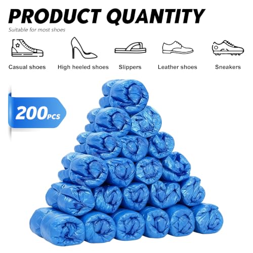 200-piece shoe covers compatible with shoe-covering machines | Disposable shoe protectors for automatic shoe-covering machines, suitable for home and commercial use