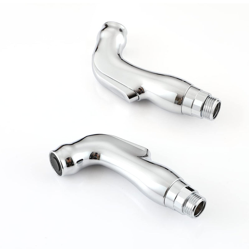 Asyas Bidet Shattaf Douche Spray Chrome Hygienic Toilet Shower Head Set | 1.2M Shower Hose abd ABS Holder Included Without T-Adapter for Toilet Bathroom Chrome bidet set without adapter