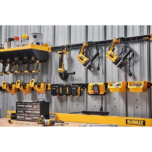 DEWALT Tool Organizer, Wall Mount, 48 Inch Metal Rail, DEWALT Workshop Storage System Compatible (DWST82800)