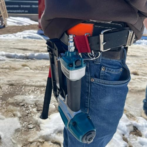 YM Carpenter MK5 Y-Clip Toolbelt Attachment - Add-On Storage Clips for Tool Belts, Holds Tape Measure, Hammer, Impact Driver, Nail Gun – Durable Universal Fit Red