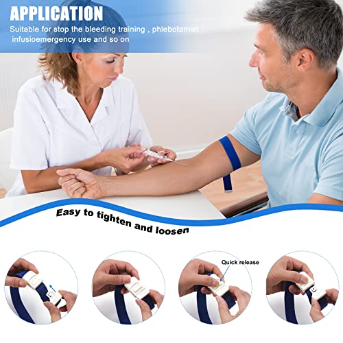 Storage Tube Blood Removal Colorful Highly Flexible Tourniquet Pack of 9 | Storage Hose Vein Stain with Buckle for Doctors, Sanitary & Camping Outdoor First Aid (9 Colors)