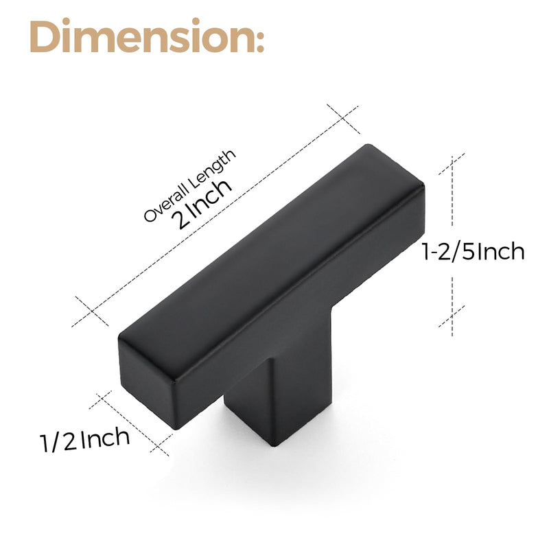 Ravinte 12 Pack 2 inch Length Square Cabinet Pulls Matte Black Stainless Steel Kitchen Drawer Pulls Cupboard Handles Cabinet Handles