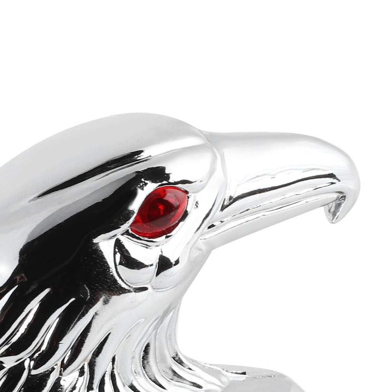 Qiilu Replacement Hood Ornament Eagle,6mm Bolts Size Aluminum chrome plating Eagle Head Statue Fit for Kawasaki//Suzuki/Honda/Etc