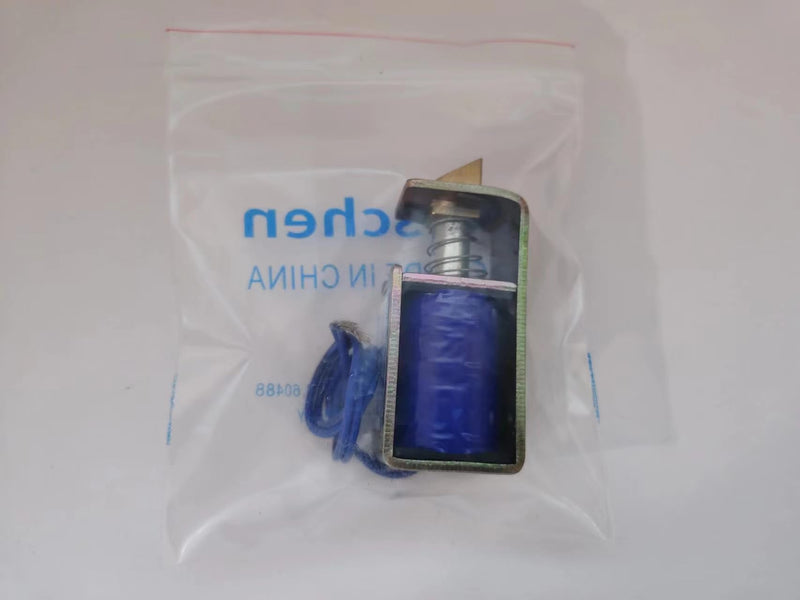 Heschen Electromagnet Solenoid HS-S0837DL DC12V 1A 15N 10mm Stroke Push Pull Type Open Frame Door Lock