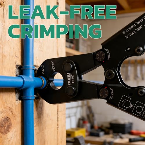 OURU PEX Crimping Tool for Copper Rings 1/2" & 3/4" 1 Crimper