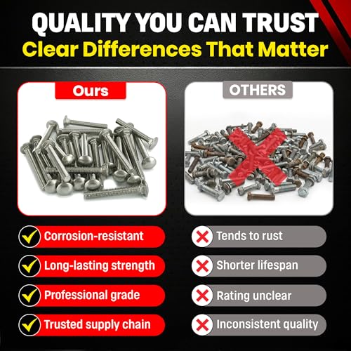 Chenango Supply 3/8-16 x 3 Stainless Carriage Bolts 3/8-16x3"(25pcs)