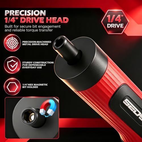 Torque Screwdriver 10-70 in-lb, 45-Piece 1/4" Drive Set with 24 S2 Steel Bits, 20 CR-V Magnetic SAE and Metric Nut Drivers, Storage Case, Inch Pound Torque Wrench for Automotive, Bike and DIY Repair 45-piece｜24 S2 Bits + 20 Nut Drivers