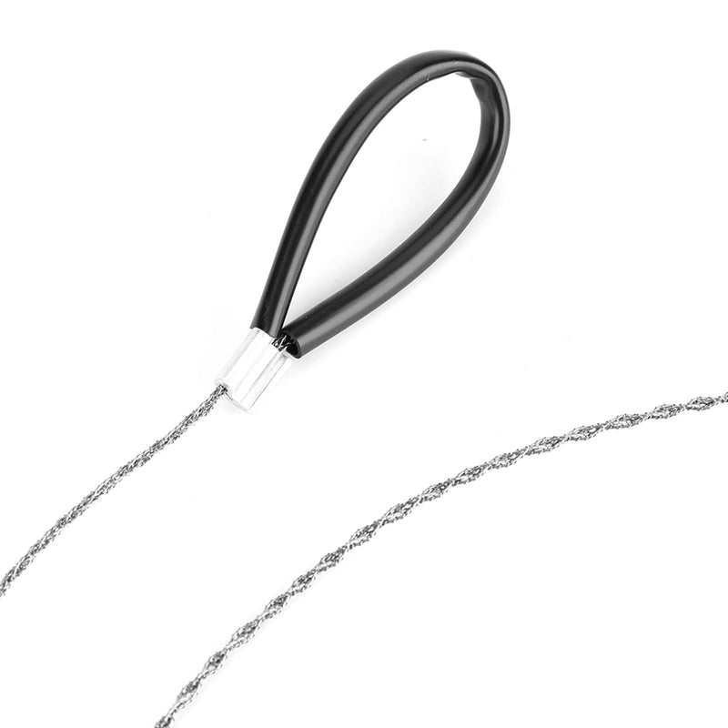 ciciglow Stainless Steel Wire Saw for PVC Hoses, Pipes, Hoses, General Tools, Cable Saw, 29.53 Inch Serrated Cutting Cable with Two Handles, for Cutting Wood, Plastic, Bone, Rubber