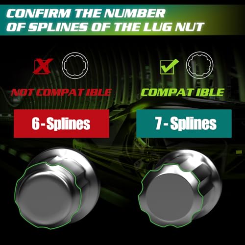 AUTOPTIM M14x1.5 32PCS 7 Spline Lug Nuts & Socket Key