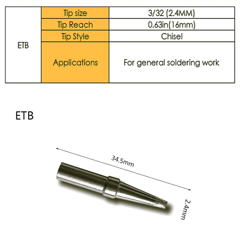 Welding solder tips for Weler LT replacement solder tips (ET) ET
