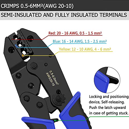 Qibaok Wire Terminals Crimping Tool Kit with 800 PCS Wire Connectors